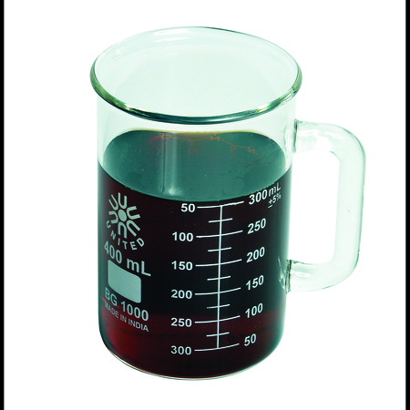 UNITED SCIENTIFIC Beaker Mug, Low Form, 400Ml BGMG400